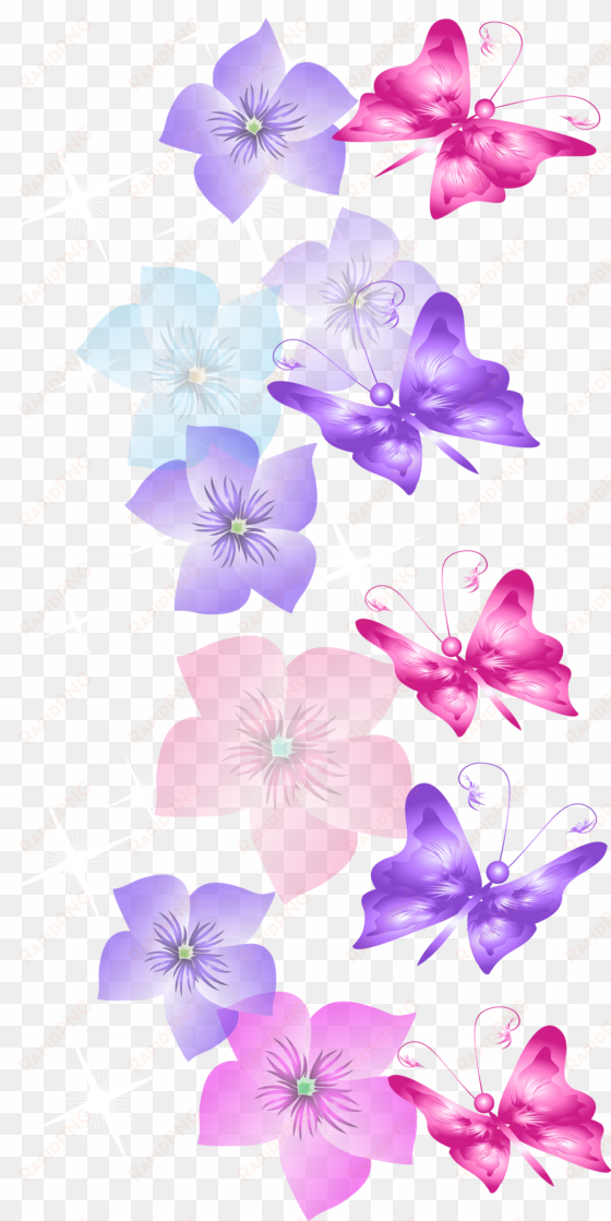 and flowers decoration png gallery - butterfly and flowers decoration