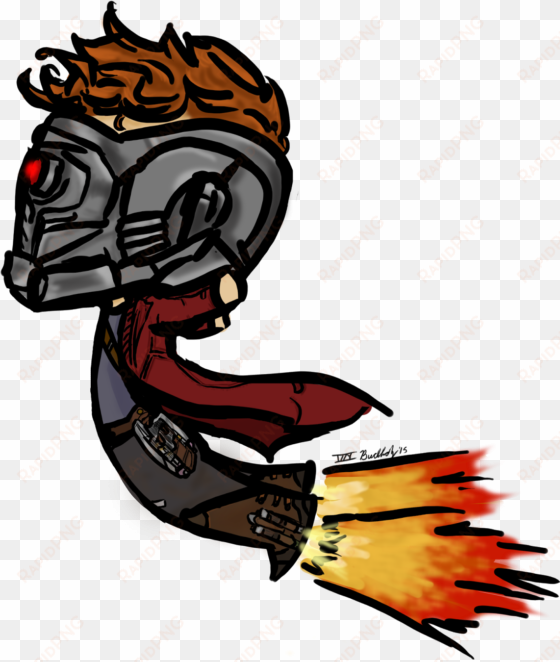 and i guess that something became a tiny star lord - star lord cartoon drawings