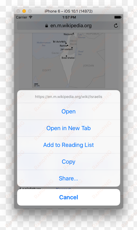 and i tap share button then it opens a similar share - react native bottom menu