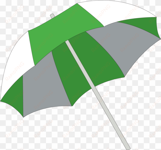 and white umbrella beach - clip art