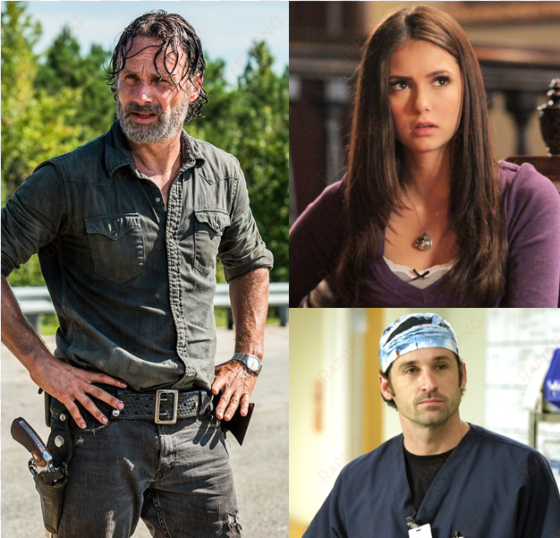andrew lincoln, nina dobrev, patrick dempsey these - the walking dead
