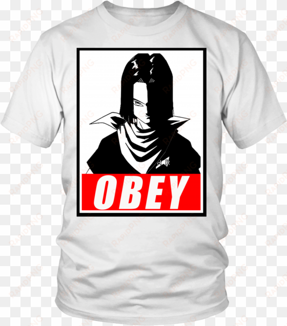 android 17 obey dbz anime parody clothes workout evil - cute girl born in september