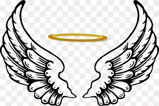 angel wings with halo - angel halo wing png