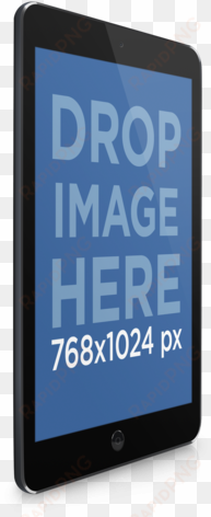 angled black ipad png on clear background - smartphone