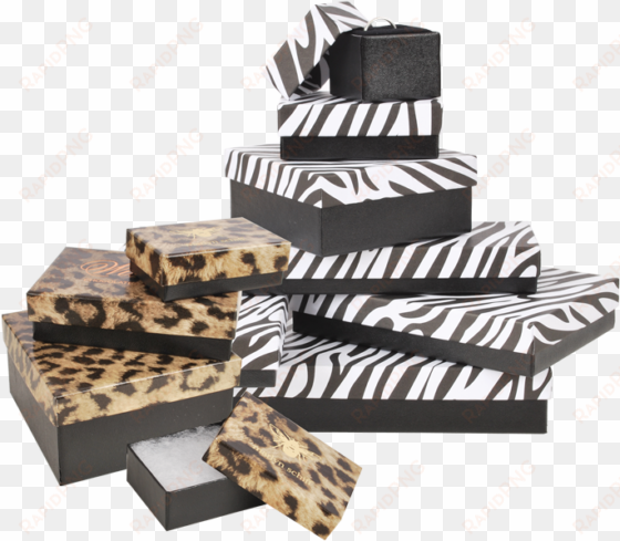 animal print jewelry boxes - chocolate