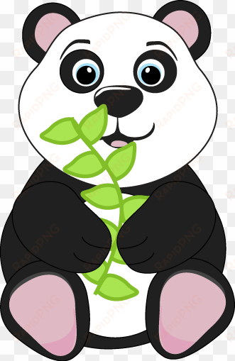 animals reading clipart - panda bear clipart