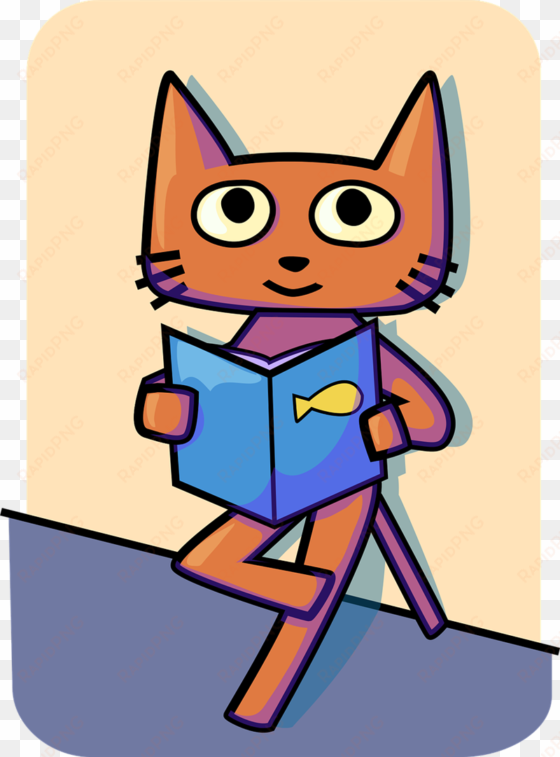 animated cat with legs crossed, holding a book with - my joke collection book: blank book, to write and collect
