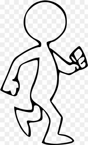 animation man walking - clipart black and white walk