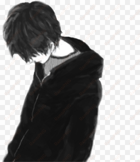 anime boy sad png image transparent download - sad boy alone png