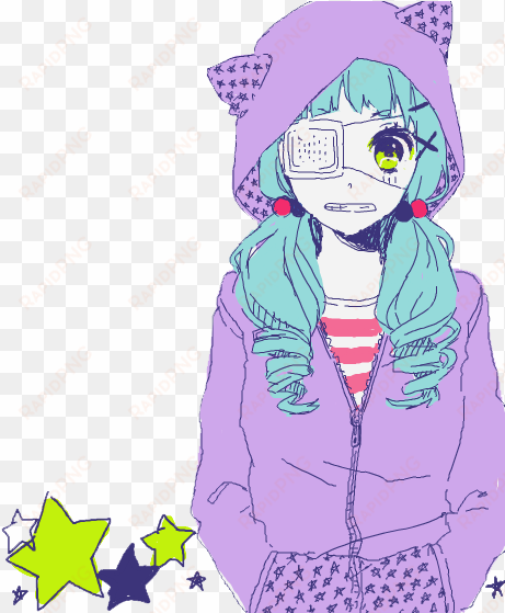 anime, eye patch, and girl image - anime girl with eye patch render