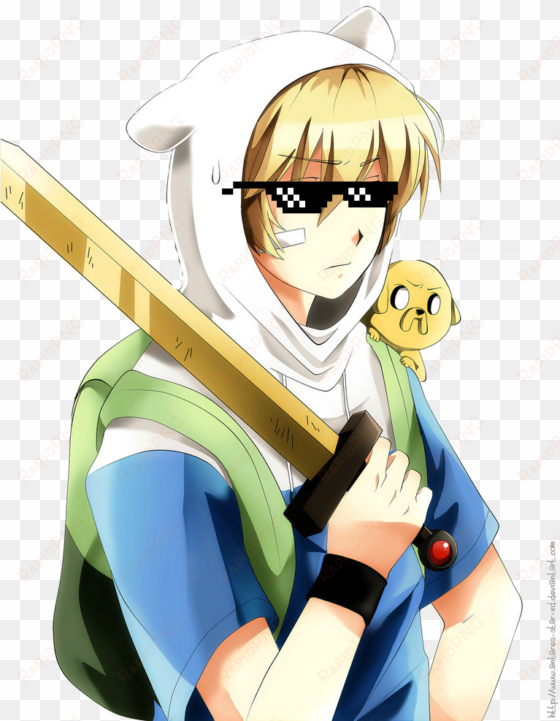 anime finn glasses - adventure time finn anime