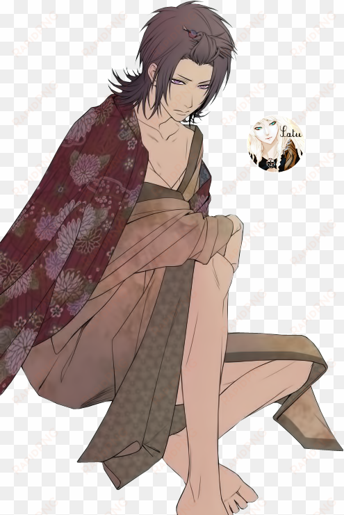 anime hair - anime boy in kimono png