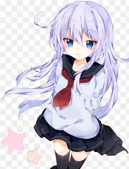 anime picture with kantai collection hibiki destroyer - anime girl with purple hair and clothes transparent