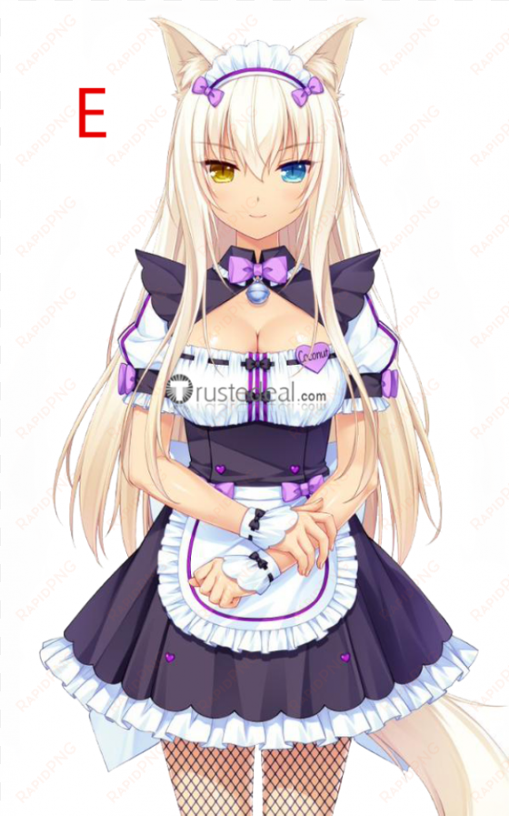 anime purple maid outfit
