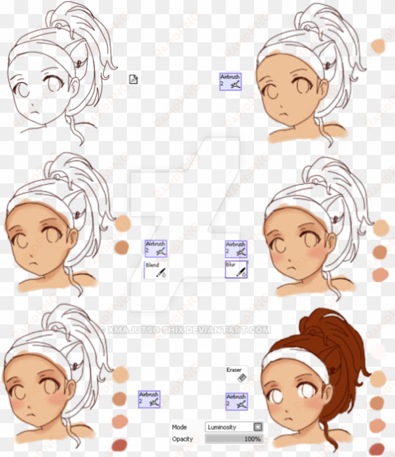 anime skin shading tutorial by xmajutsu - anime skin shading