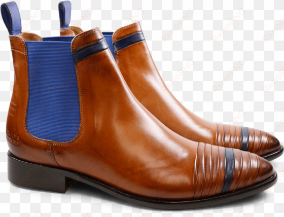ankle boots riley 4 crust tan electric blue elastic - bottines melvin & hamilton riley 4 crust tan electric