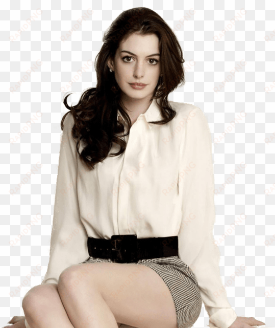 anne hathaway sitting png - anne hathaway png