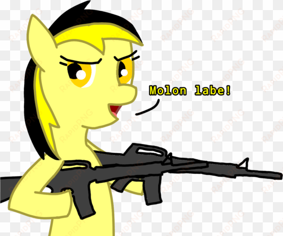 anonymous, assault rifle, dual wield, earth pony, female, - m16 rifle