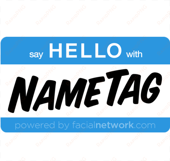 another new smartphone app out there that is getting - name tag logo