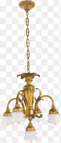 antique french gilt bronze chandelier - chandelier