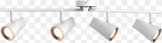 aplique techo spot 4 luces led sonnara blanco y cobre - light