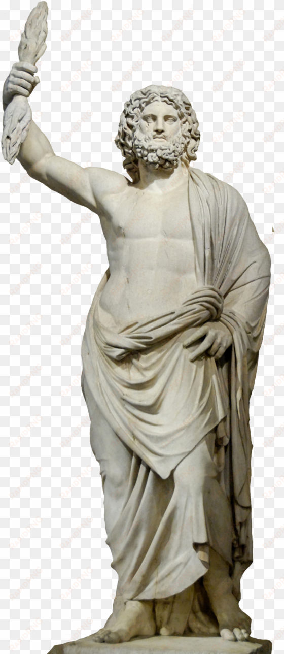 apollo drawing greek statue - zeus statue png