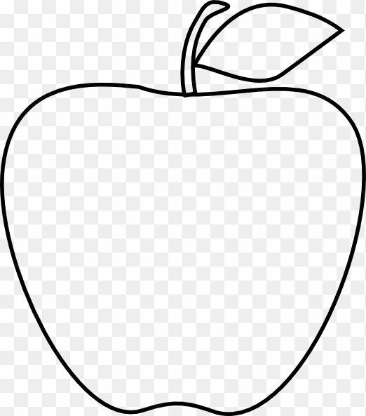 Apple Black White Apple Black And White School Clipart - Line Drawing Of Apple transparent png image