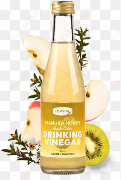 apple cider drinking vinegar - glass bottle