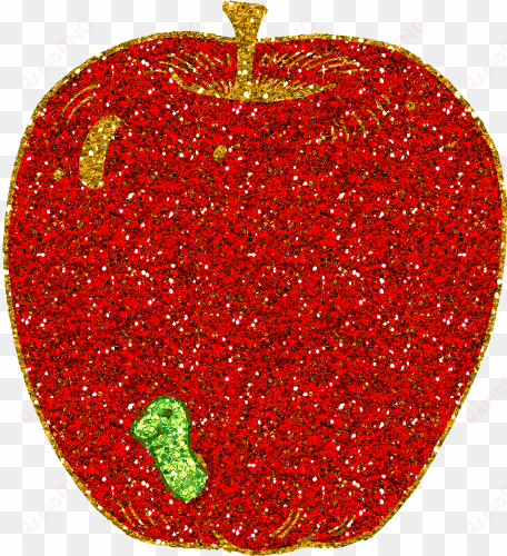 apple clipart glitter - red glitter png