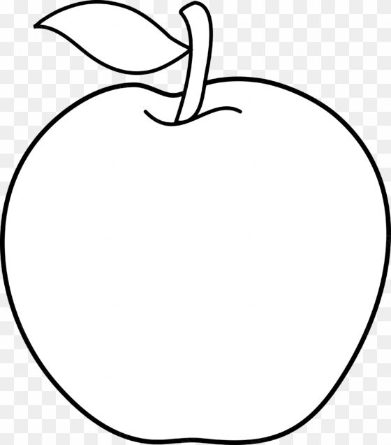 apple clipart outline png - white apple clipart