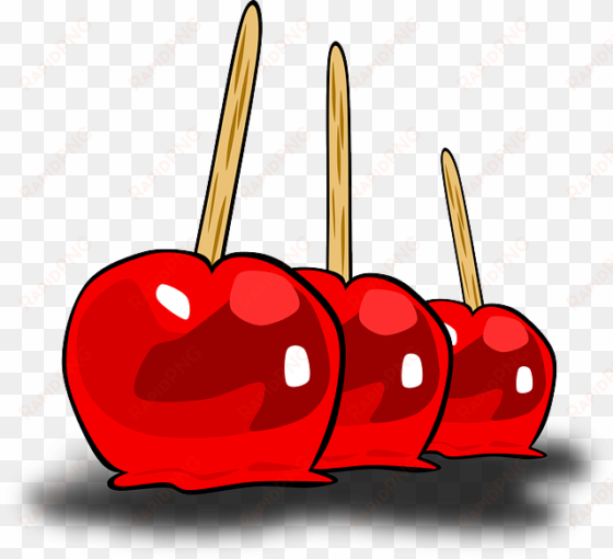 apple, food, candied, apples, cartoon, candy, festive - candy apple clip art