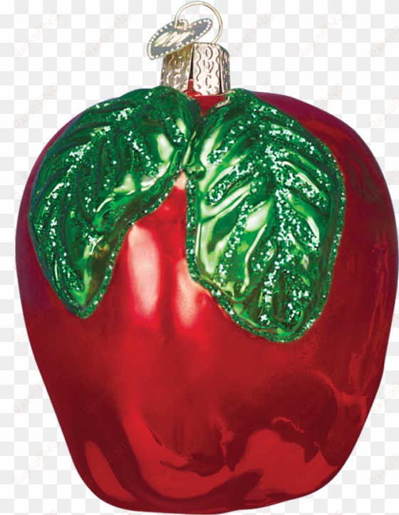 apple glass ornament by old world christmas