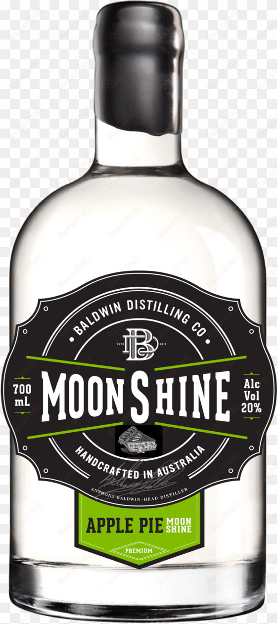 apple pie moonshine bottle - baldwin distilling co. apple pie moonshine