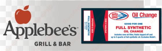 applebees with full synthetic oil change - applebees gift card,