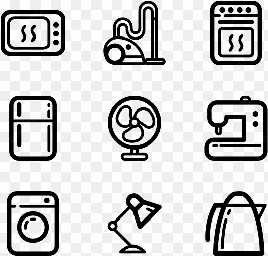 appliances icon set - railway icons