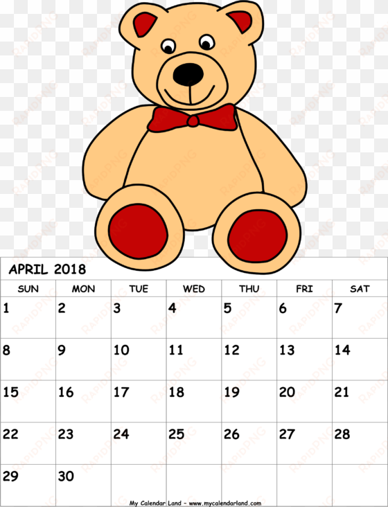 april 2018 calendar - kids july 2018 calendar