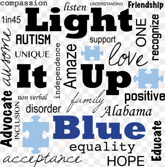 April - Autism Awareness Light It Up Blue 2018 transparent png image