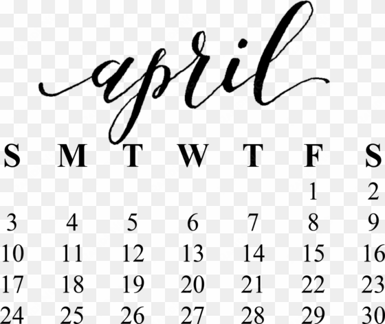 april - make a calendar