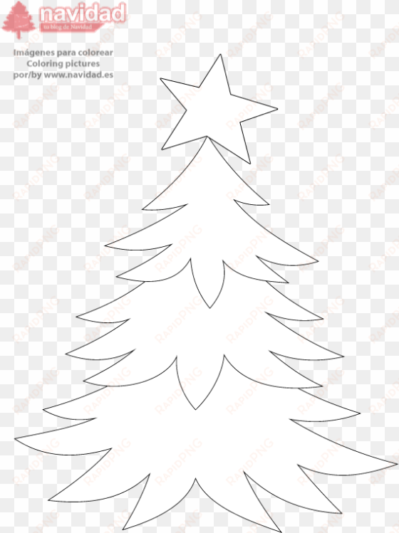 arbol de navidad con estrella - estrella navideñas para colorear