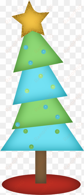 arbol de navidad con estrella y esferas png - christmas tree