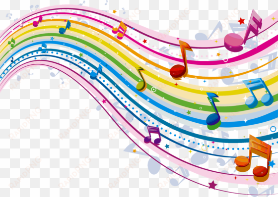 arco-íris musical em png vetorizado - color music notes png
