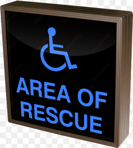 area of rescue w/handicap symbol - do not use elevator signs
