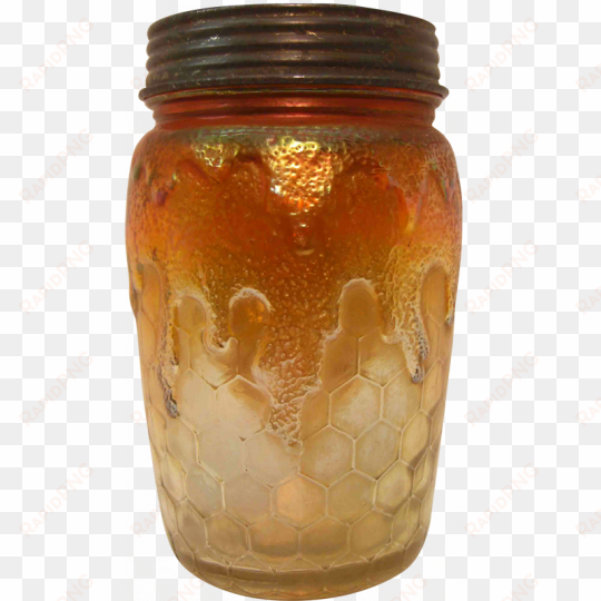argentina argentine honey pot marigold jar - glass bottle