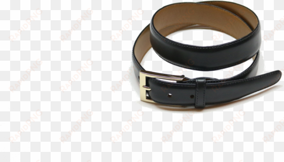 argentine black leather belt / gold plate buckle - belt