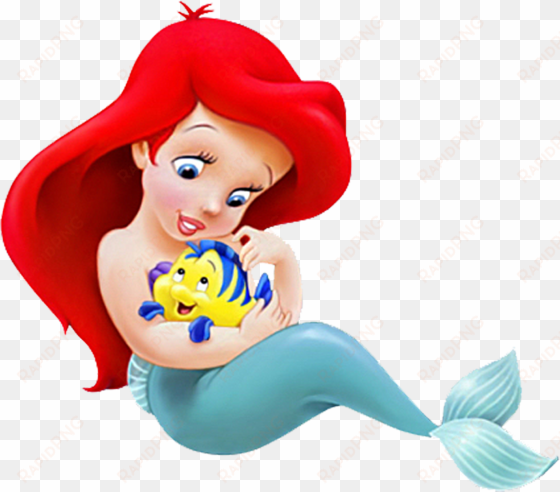 *ariel & flounder ~ the little mermaid, - baby disney princess cartoon characters