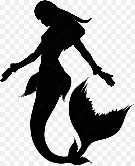 ariel silhouette mermaid drawing clip art - mermaid silhouette clipart no background