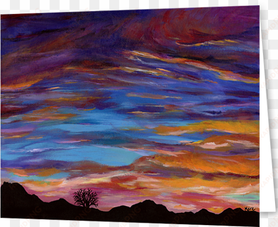 arizona sunset greeting cards - artist