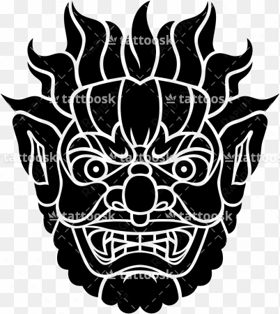 arm tattoo designs png pics photos - japanese demon face