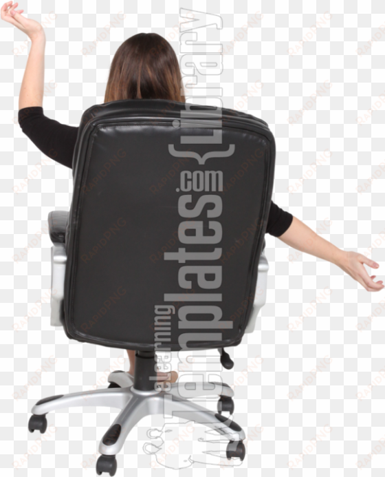arms folded, rear view, back, sitting, seated, image - office chair