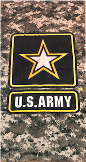 army star camo velour towel - us army